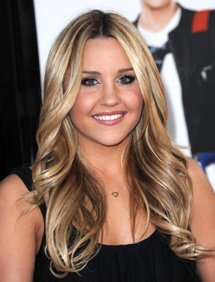 dark hair with blonde highlights