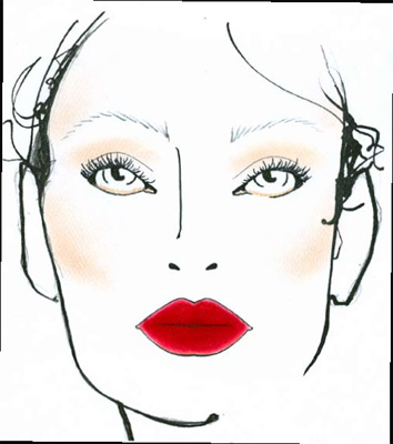 makeup face charts. MAC makeup face charts