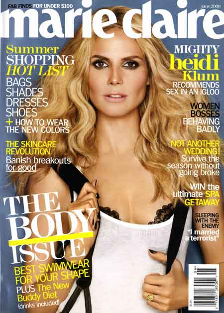 How To Get Heidi Klum’s Marie Claire June 2008 Cover Look.